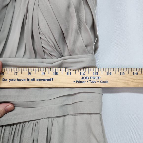 LanTing Bride Gray Halter Dress Small Lined Bridesmaid Prom Cocktail Formal READ - Picture 13 of 16